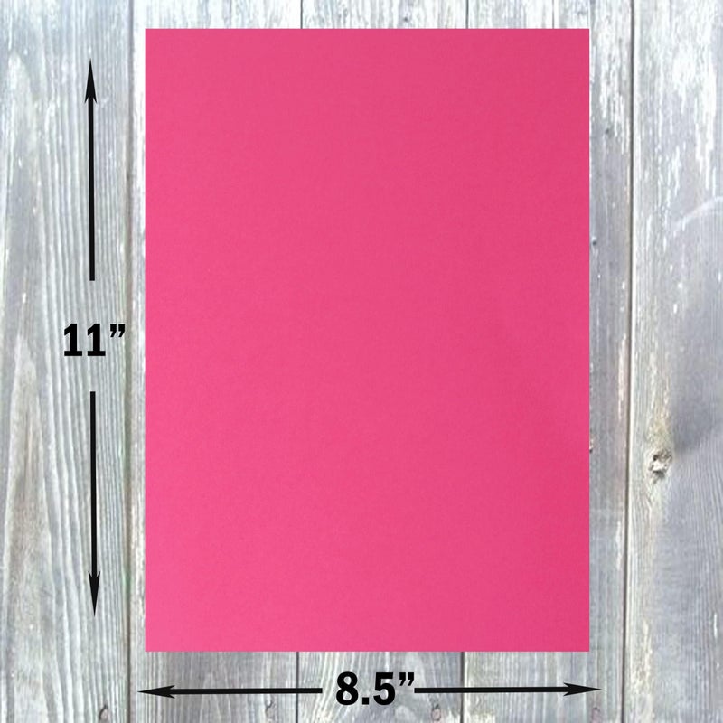 Hamilco Colored Cardstock Scrapbook Paper 8.5" x 11" Fuchsia Pink Color Card Stock Paper 50 Pack - Image 2